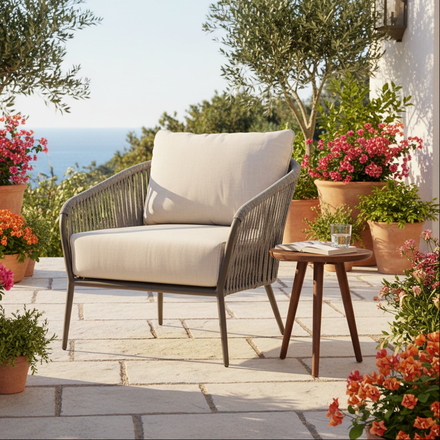 Sunset West Florence Echo Ash Outdoor Club Chair
