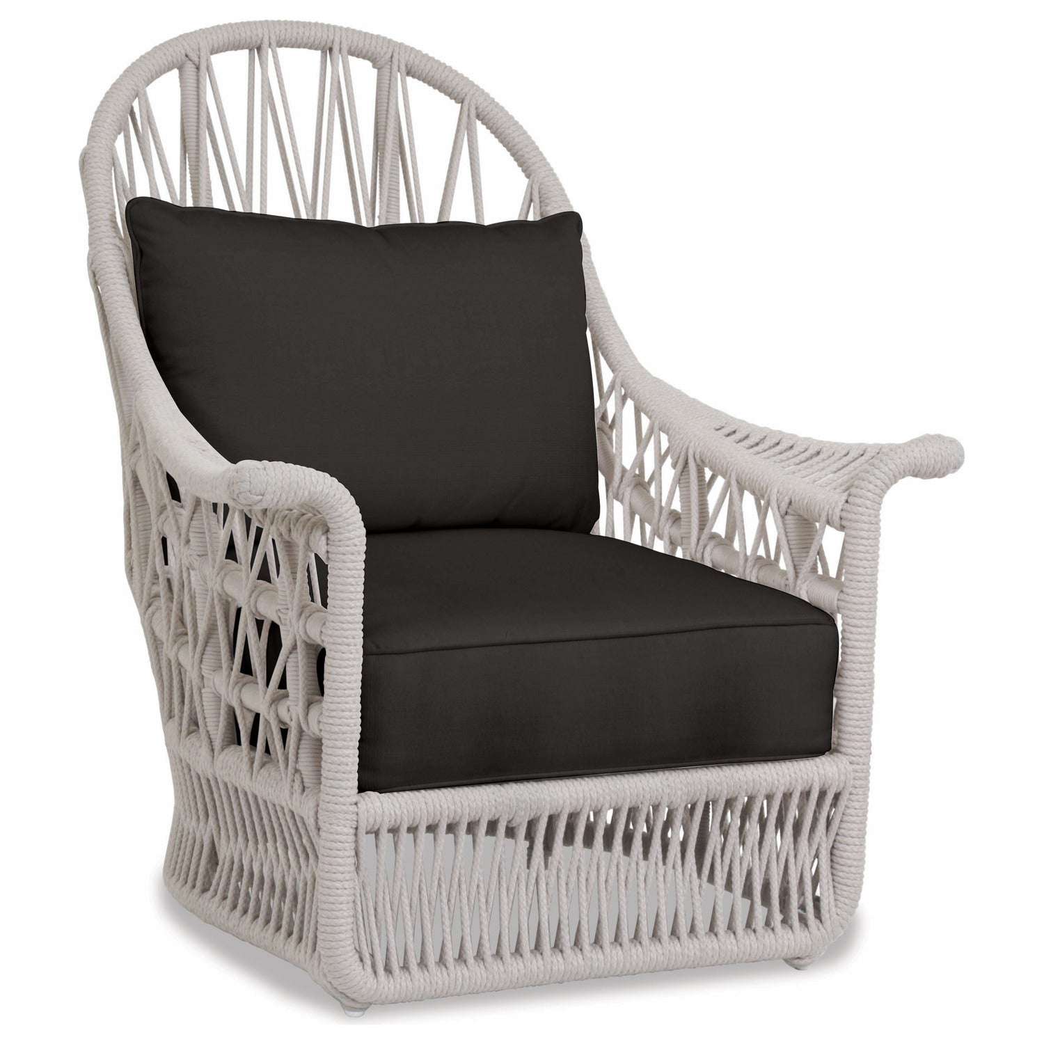 Sunset West Dana Rope Spectrum Carbon w/Self Welt Wing Outdoor Chair