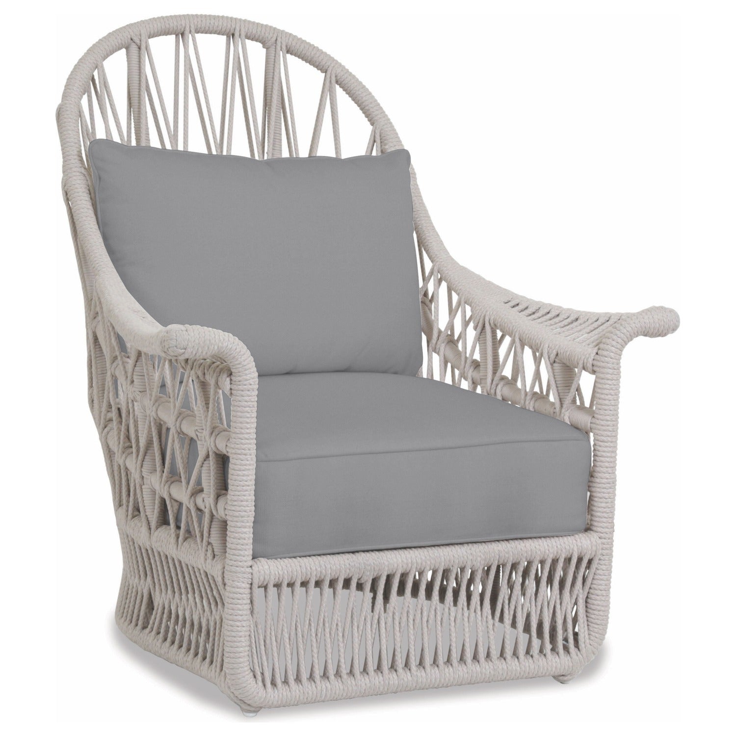 Sunset West Dana Rope Canvas Granite w/Self Welt Wing Outdoor Chair