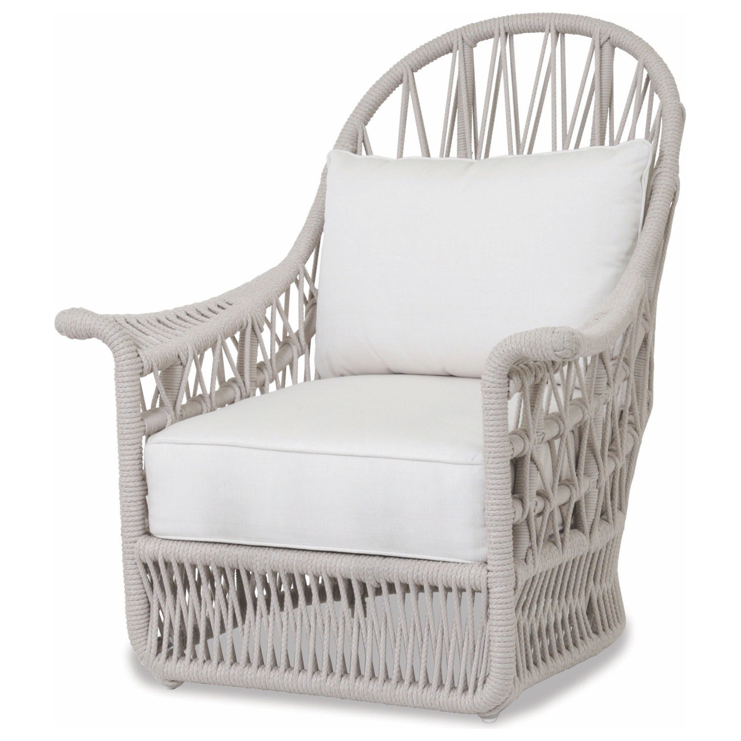 Sunset West Dana Rope Linen Canvas w/Self Welt Wing Outdoor Chair