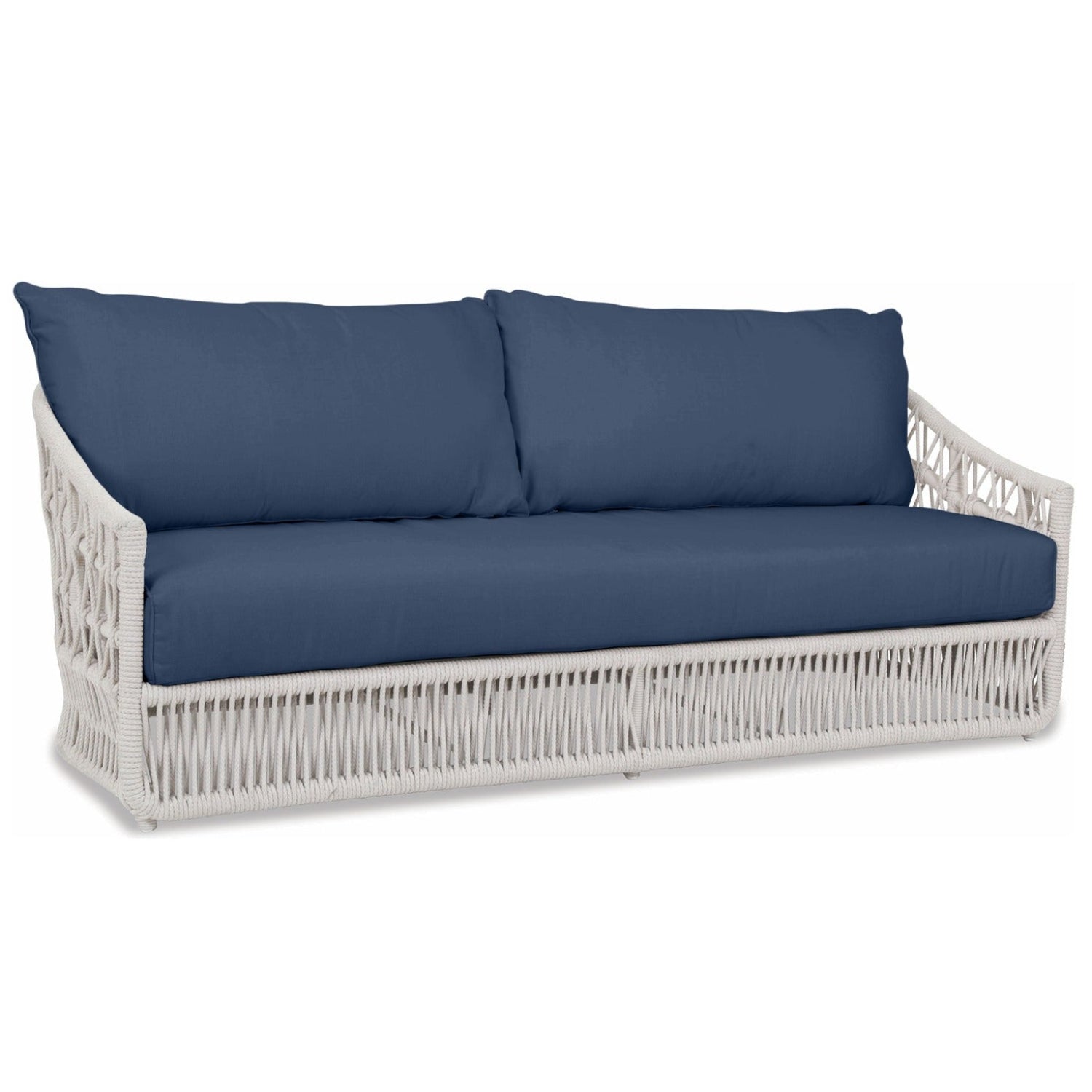 Sunset West Dana Rope Spectrum Indigo w/Self Welt Outdoor Sofa