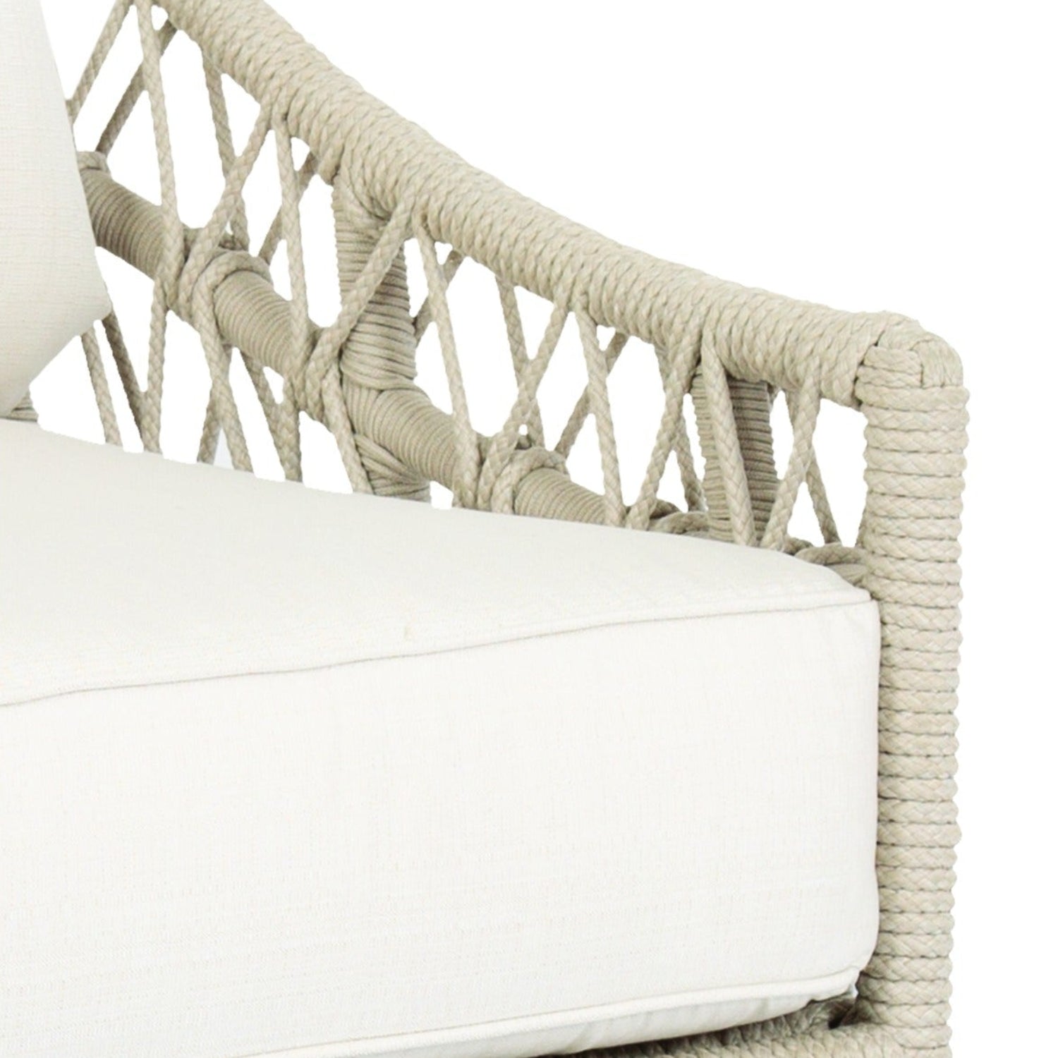 Sunset West Dana Rope Linen Canvas w/Self Welt Outdoor Sofa
