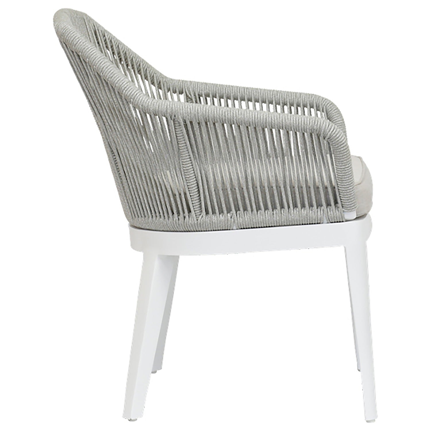 Sunset West Miami Echo Ash w/Self Welt Outdoor Dining Chair Set of 2