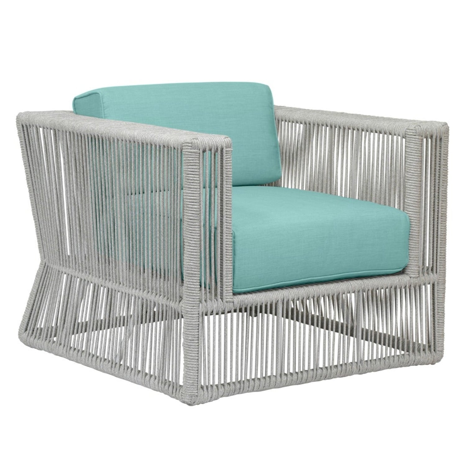 Sunset West Miami Dupione Celeste w/Self Welt Outdoor Club Chair