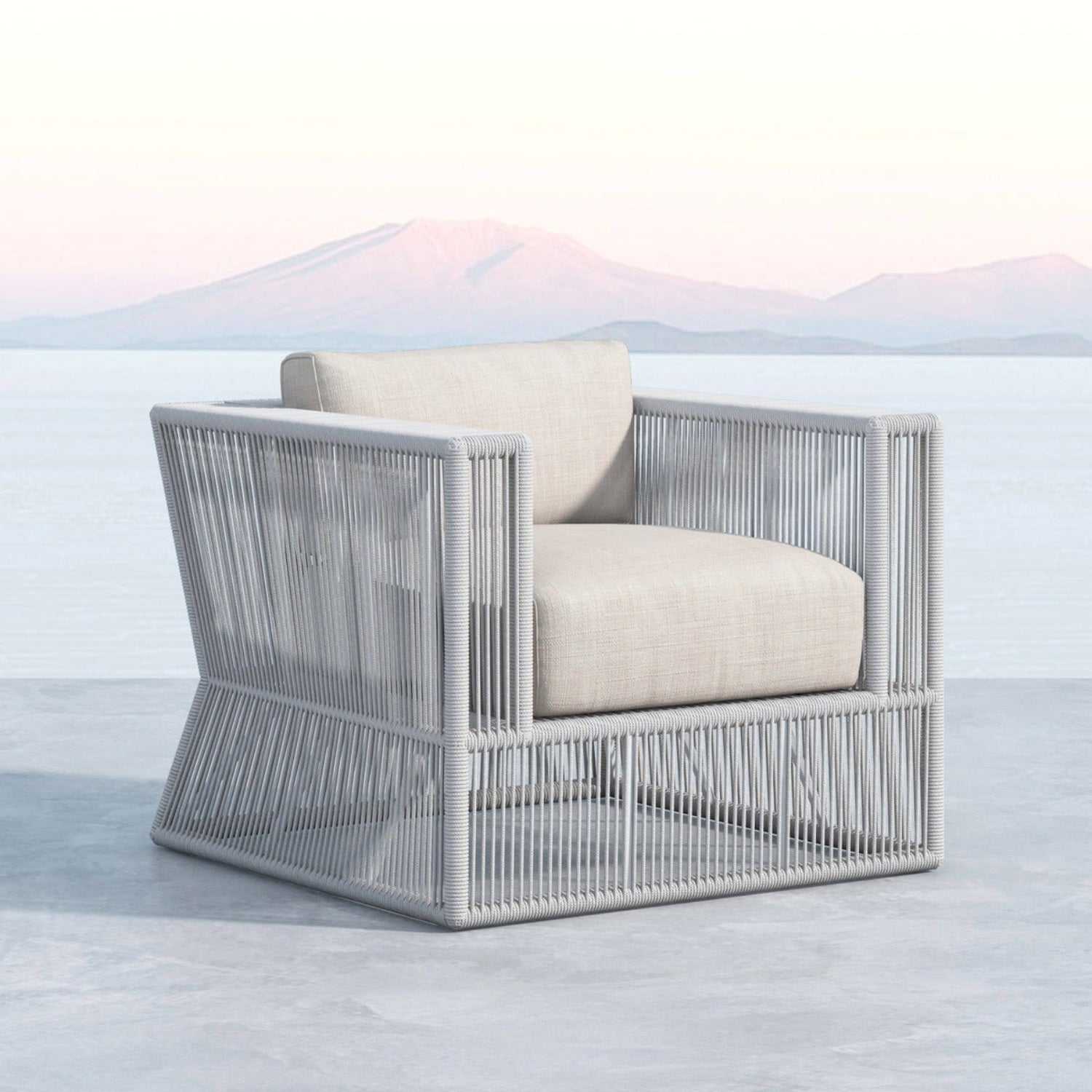 Sunset West Miami Echo Ash w/Self Welt Outdoor Club Chair