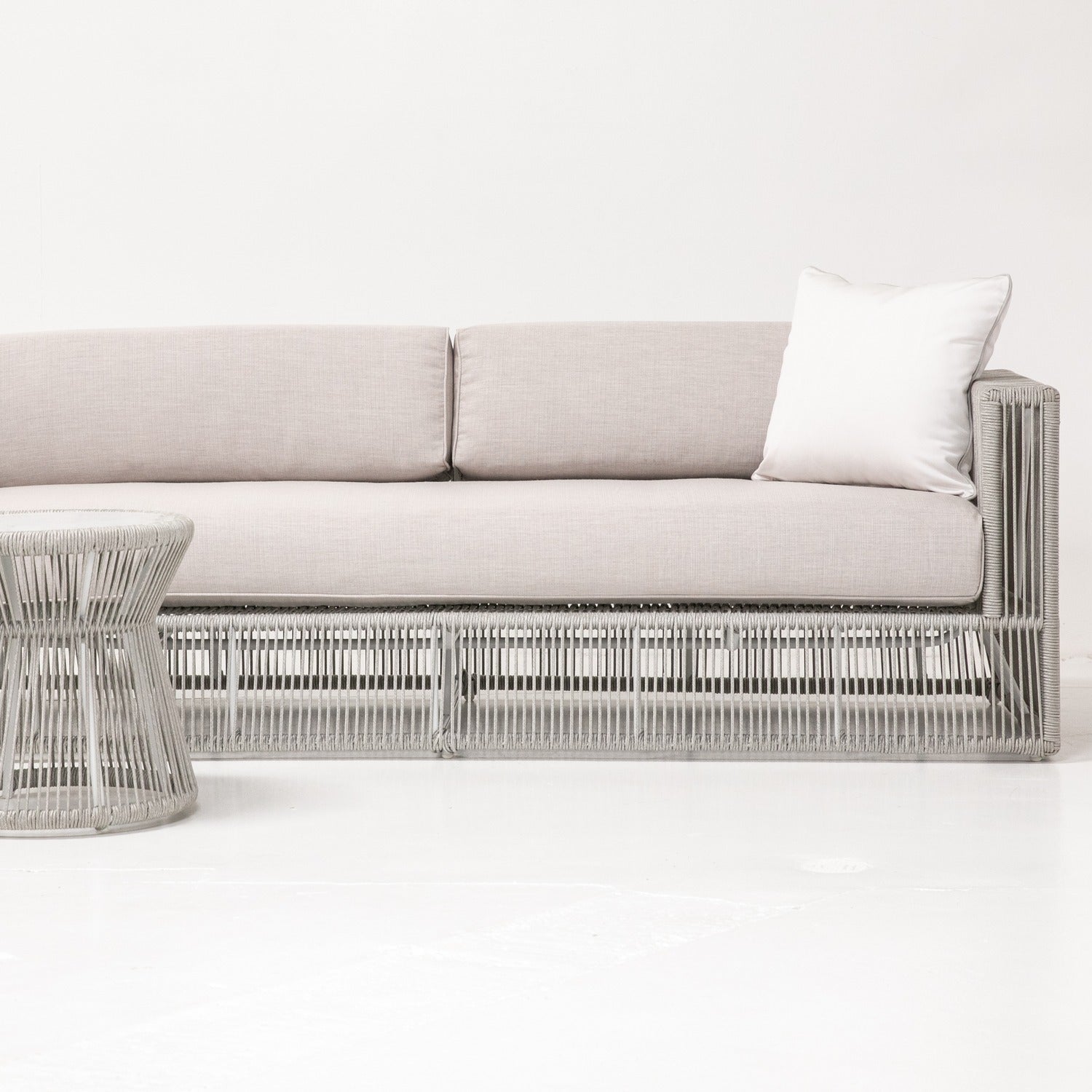 Sunset West Miami Echo Ash w/Self Welt Outdoor Sofa