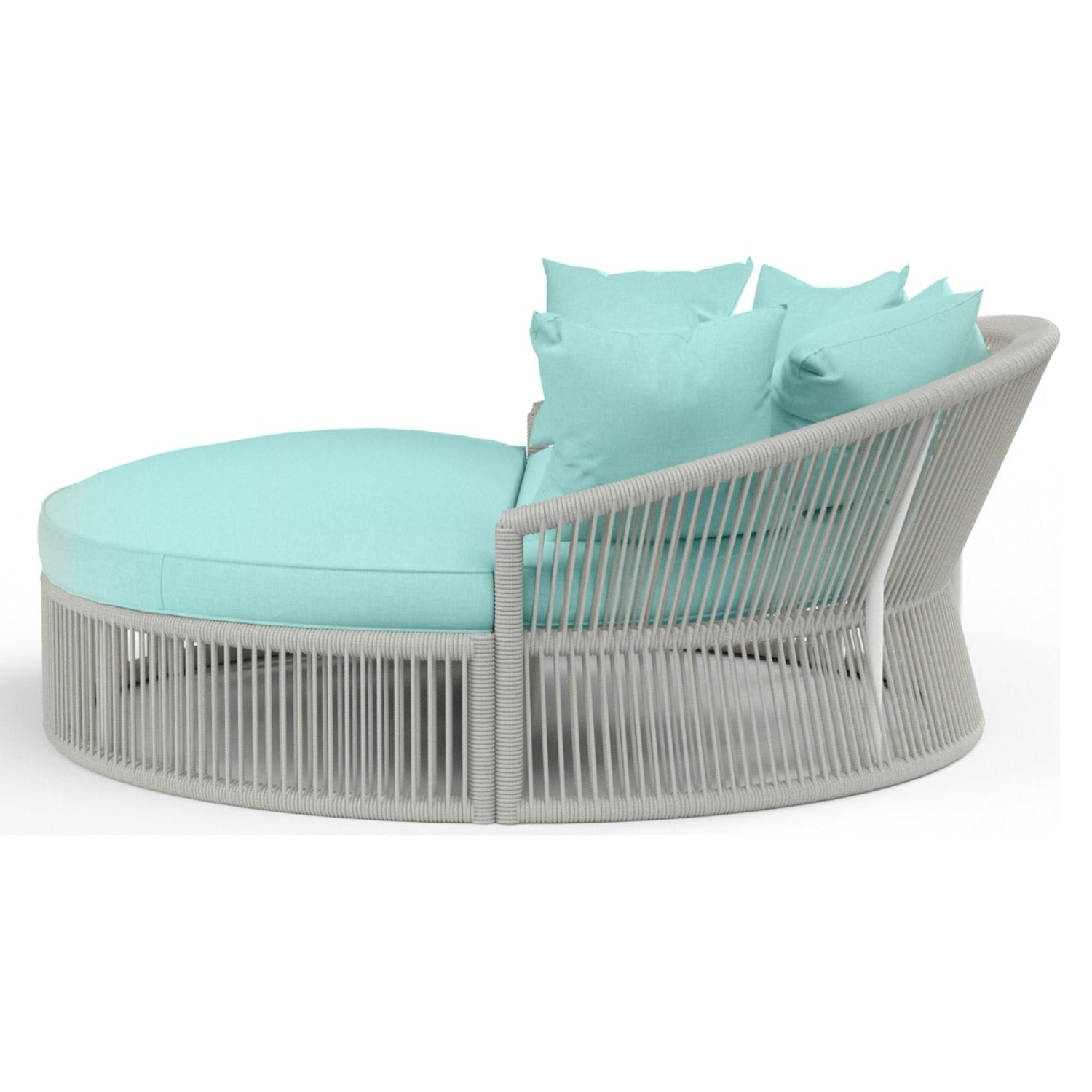 Sunset West Miami Dupione Celeste w/Self Welt Outdoor Daybed