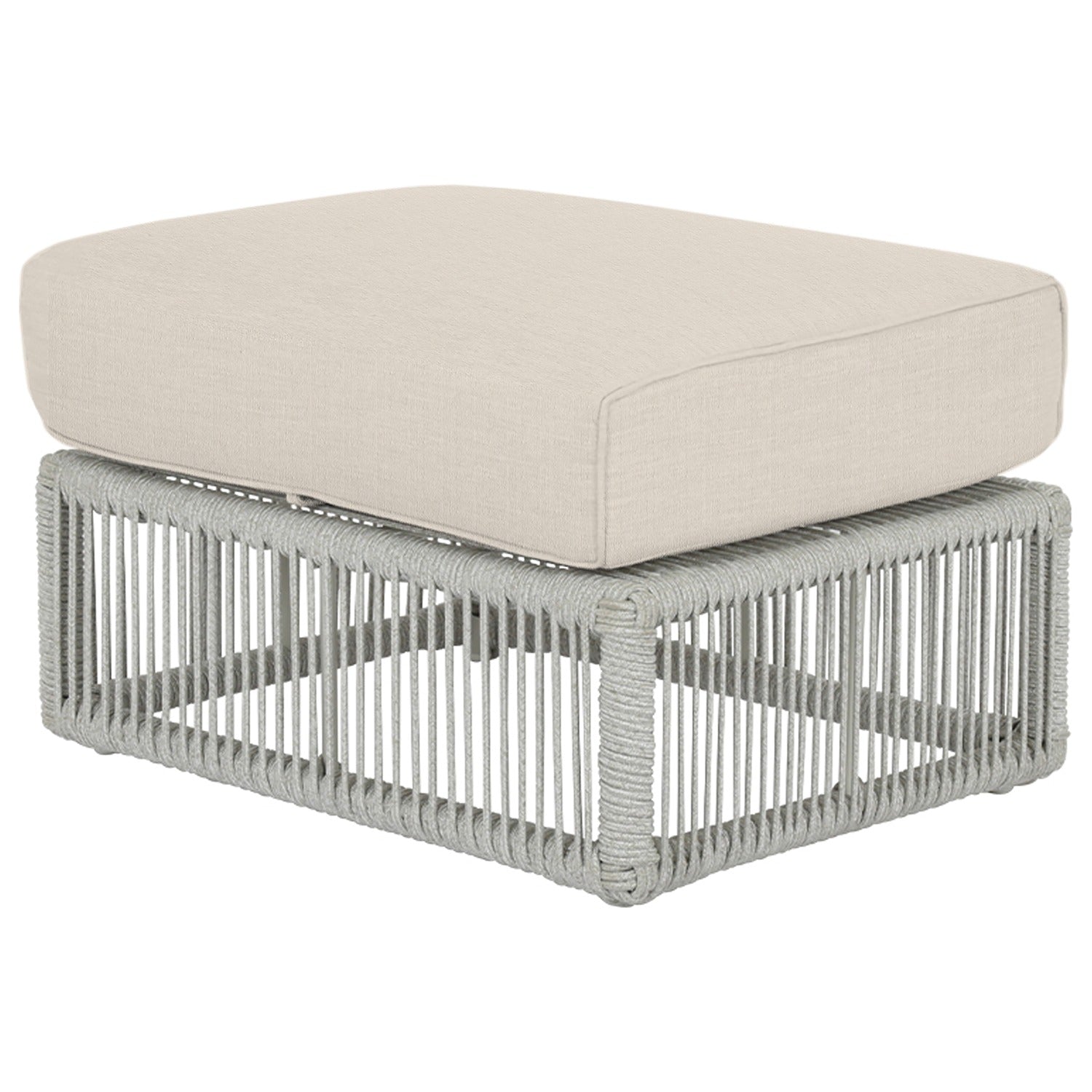 Sunset West Miami Echo Ash w/Self Welt Outdoor Ottoman