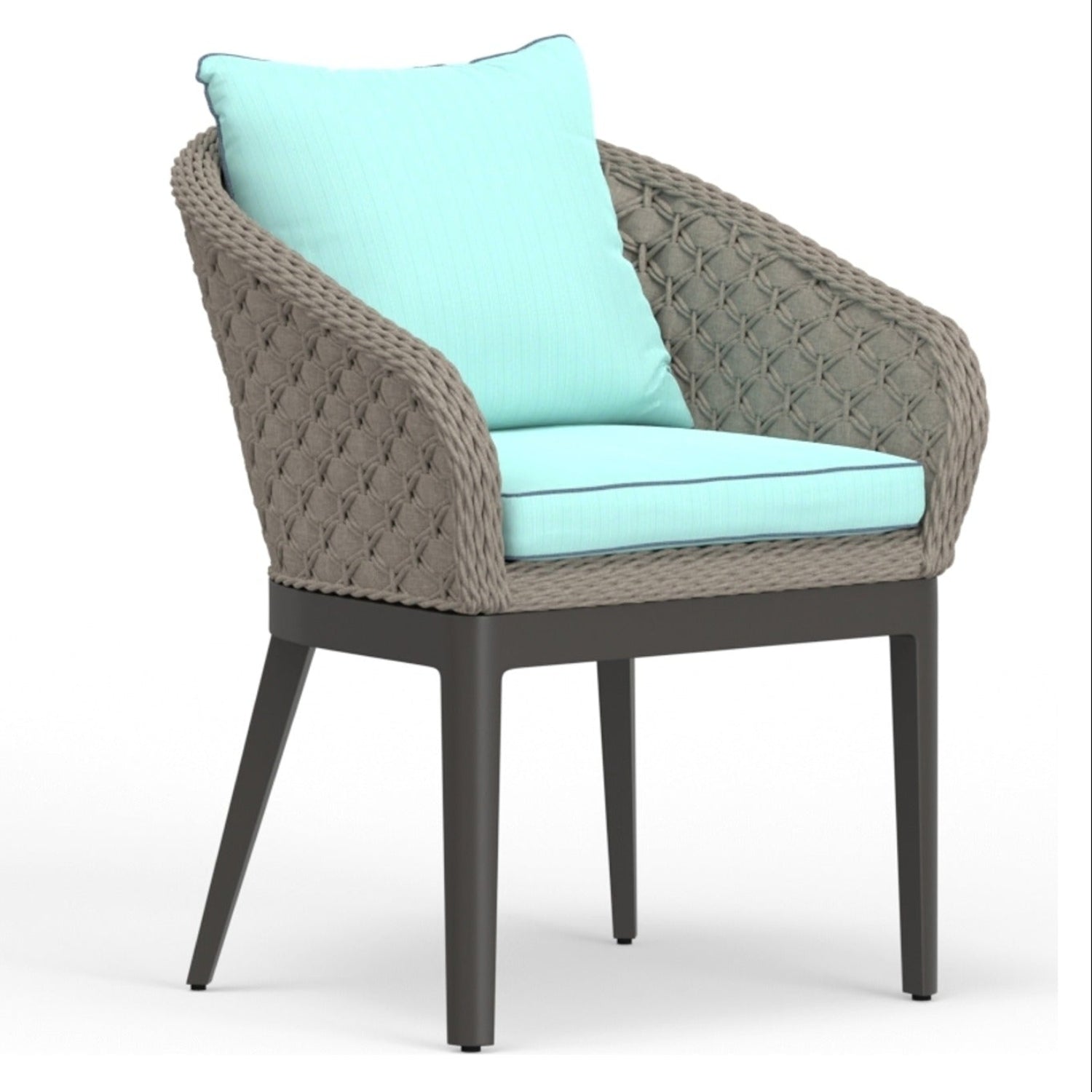 Sunset West Marbella Dupione Celeste Outdoor Dining Chair