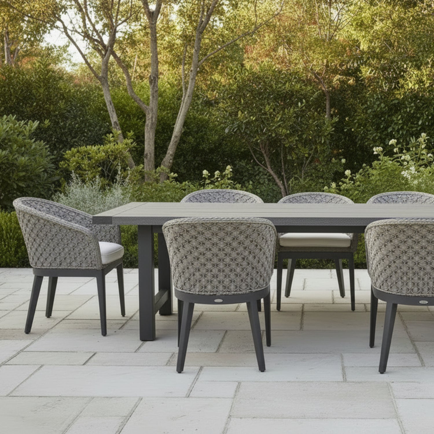 Sunset West Marbella Echo Ash w/Self Welt Outdoor Dining Chair