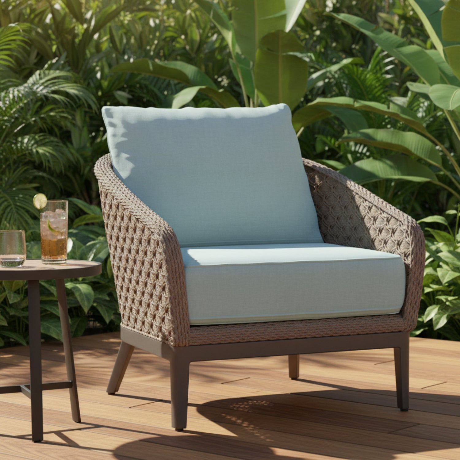 Sunset West Marbella Dupione Celeste Outdoor Club Chair