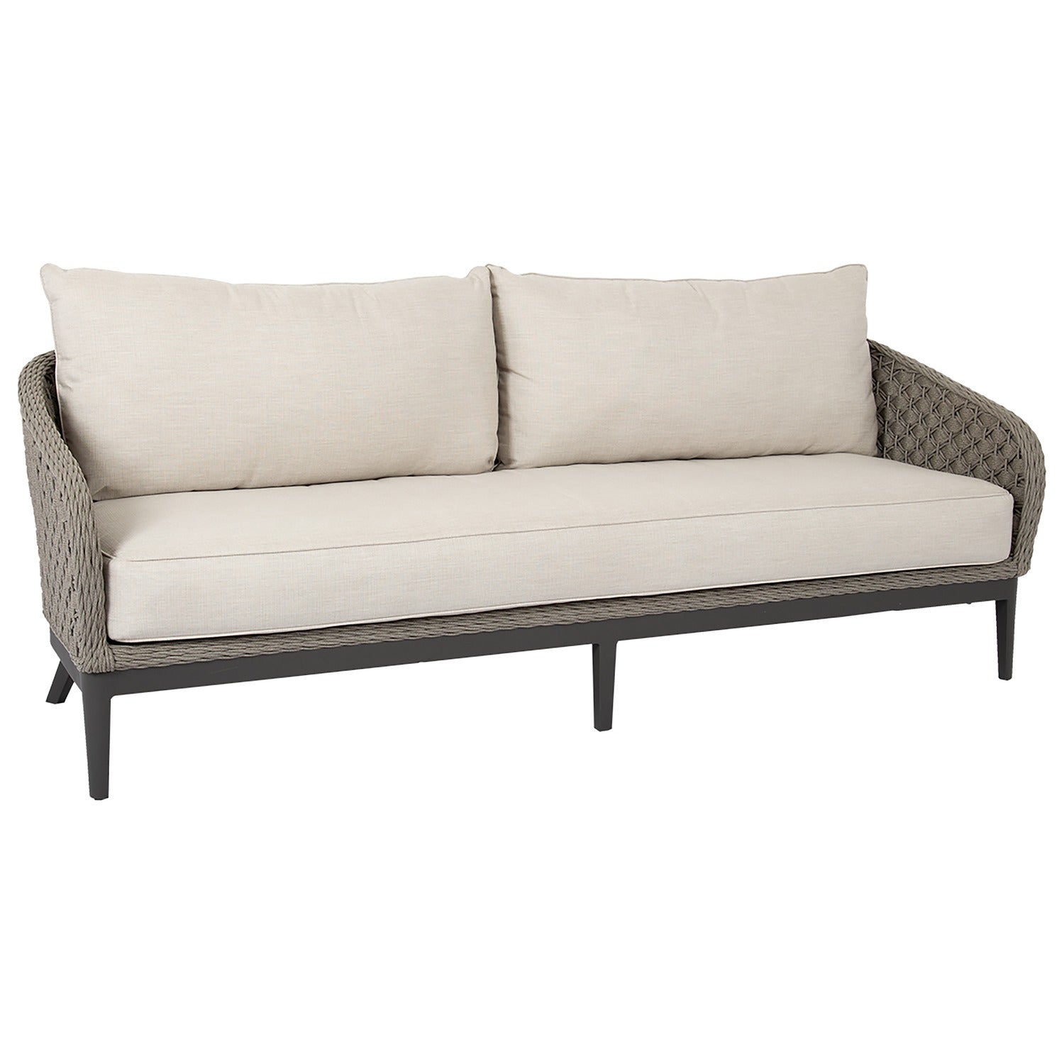 Sunset West Marbella Echo Ash w/Self Welt Outdoor Sofa