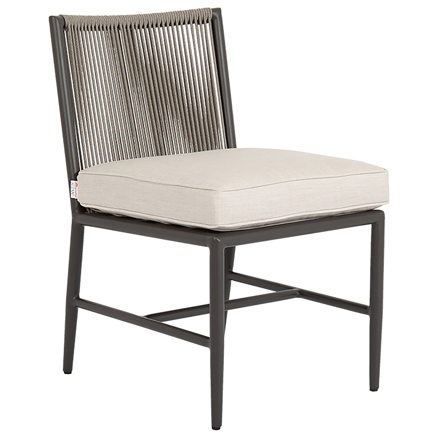 Sunset West Pietra Echo Ash Outdoor Armless Dining Chair Set of 2