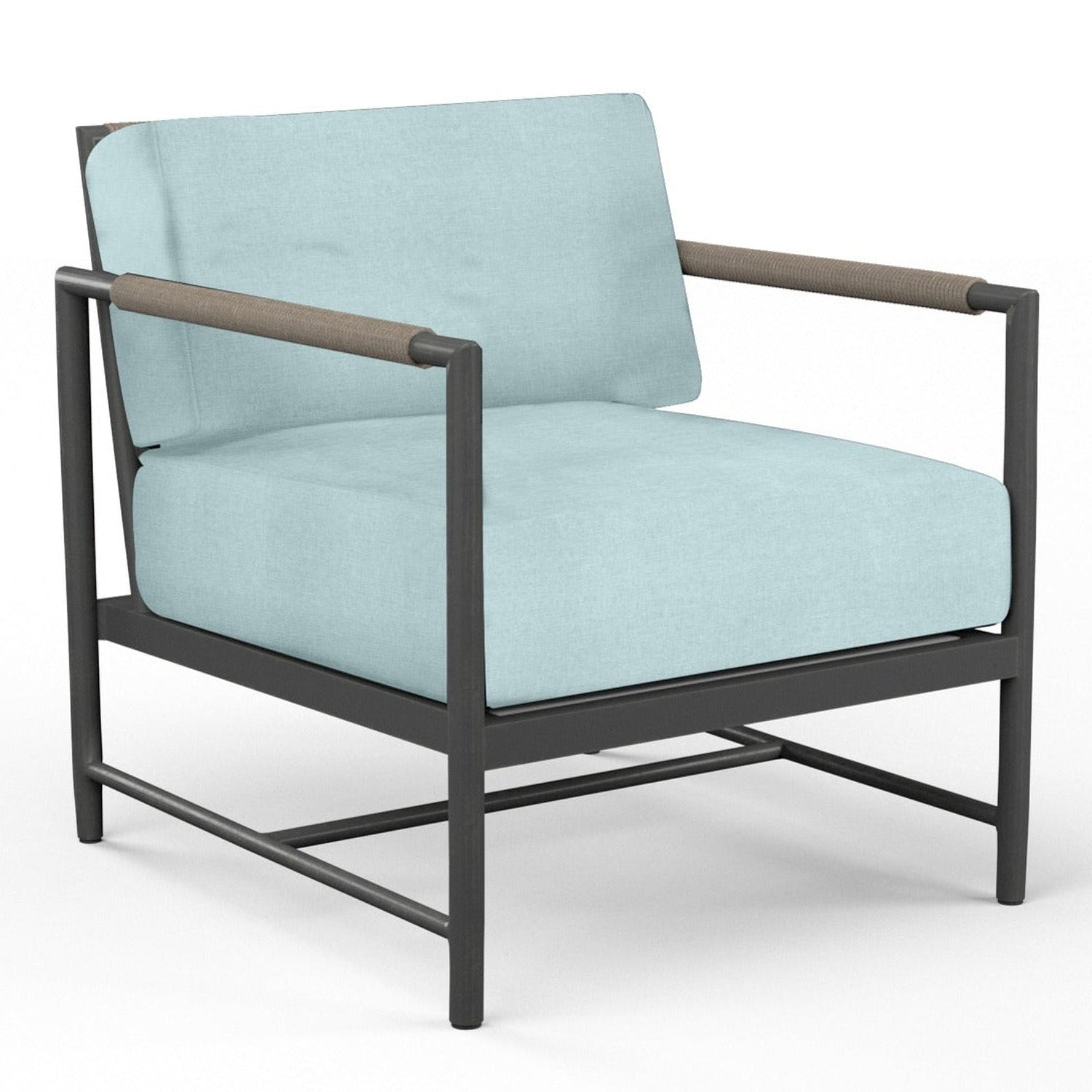 Sunset West Pietra Dupione Celeste Outdoor Club Chair