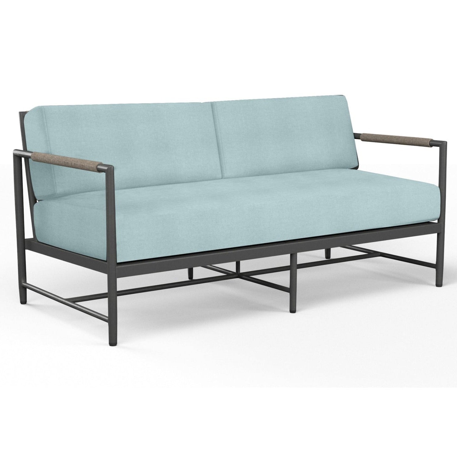 Sunset West Pietra Dupione Celeste Outdoor Loveseat