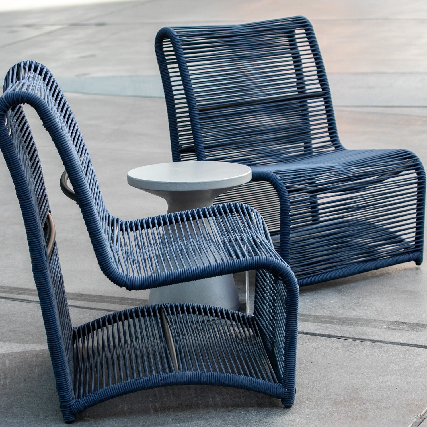 Sunset West Marino Navy Armless Club Chair