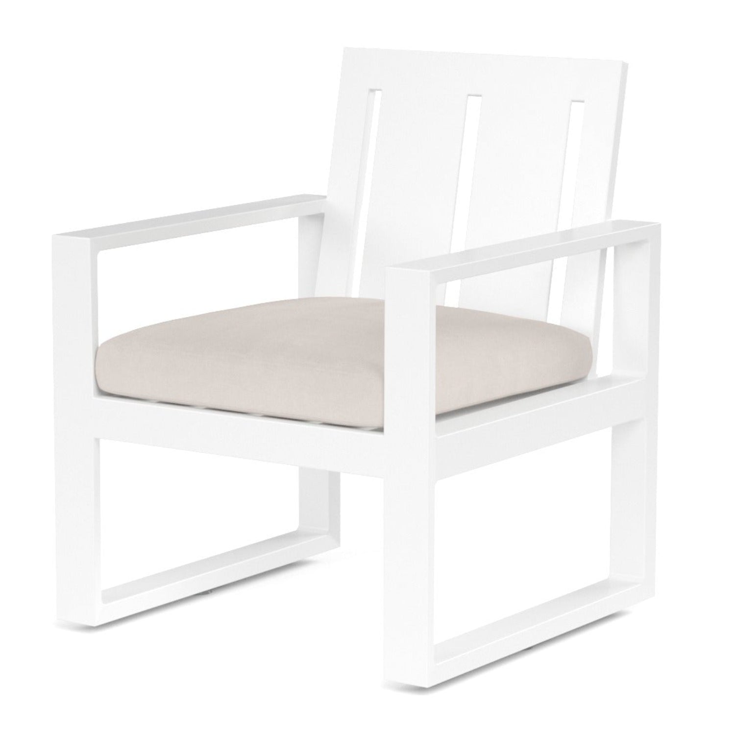Sunset West Newport Canvas Natural Outdoor Dining Chair Set of 2