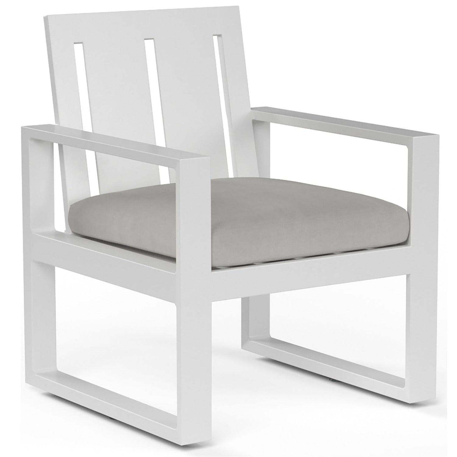 Sunset West Newport Cast Silver Outdoor Dining Chair Set of 2