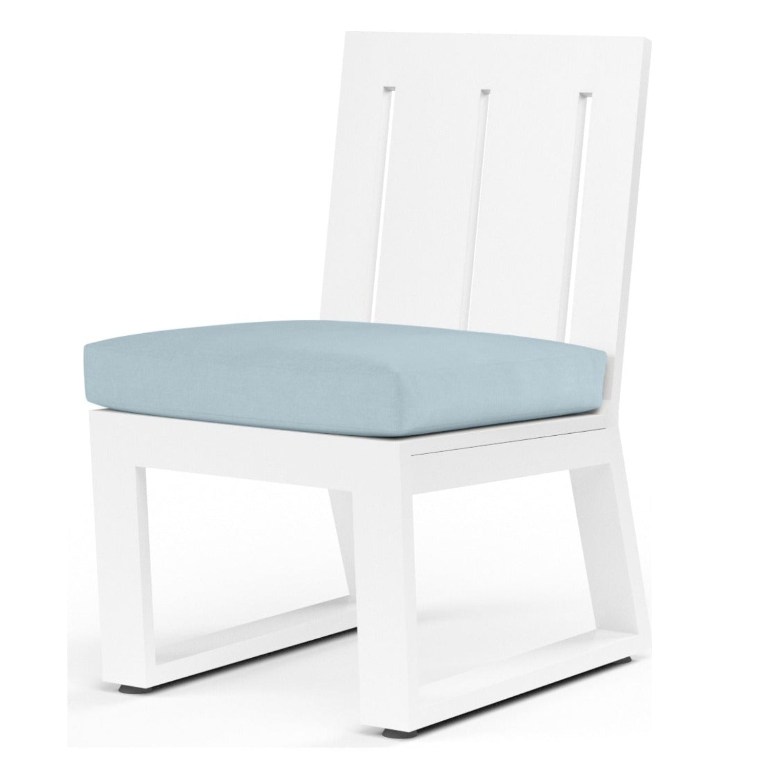Sunset West Newport Canvas Skyline Outdoor Armless Dining Chair Set of 2