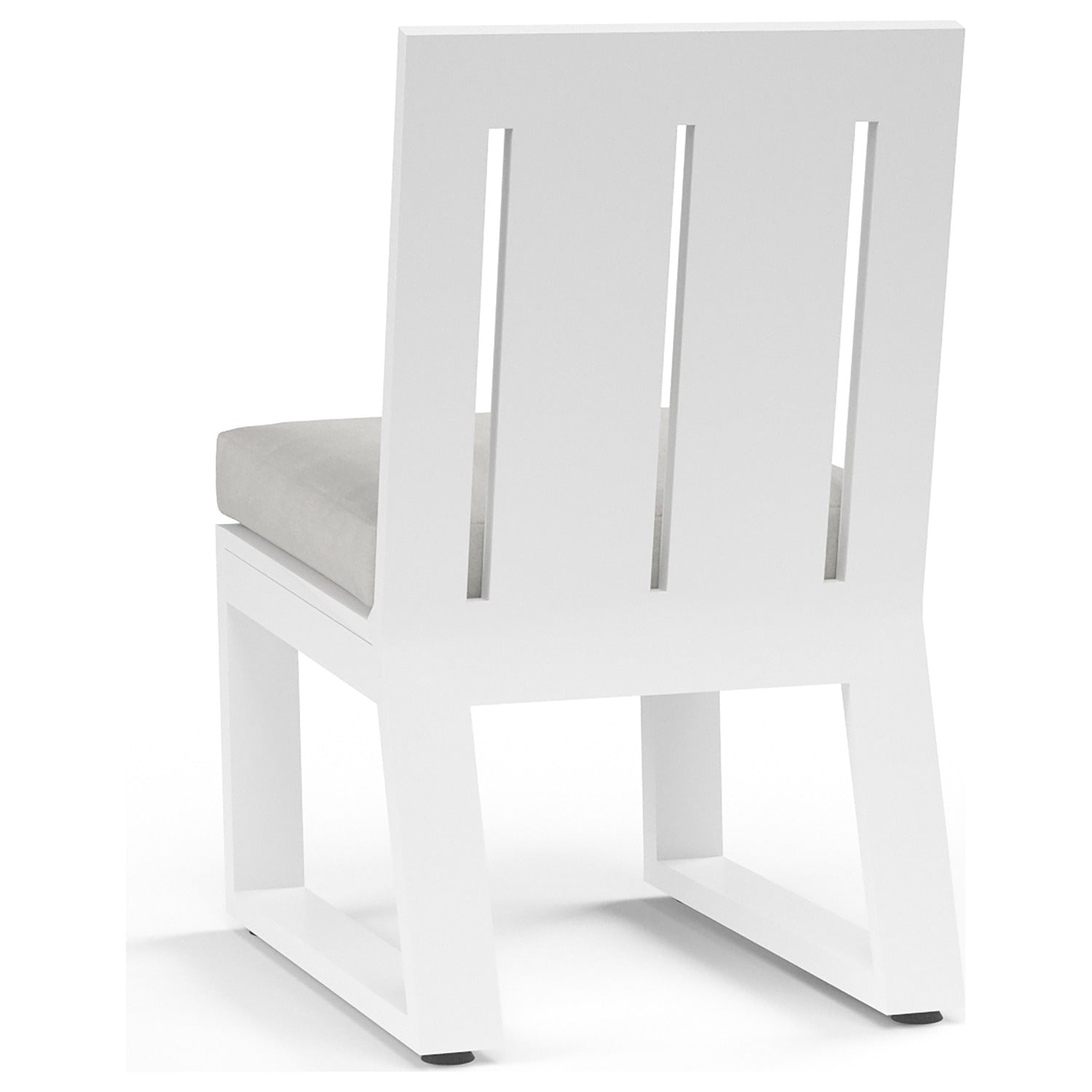 Sunset West Newport Cast Silver Outdoor Armless Dining Chair Set of 2