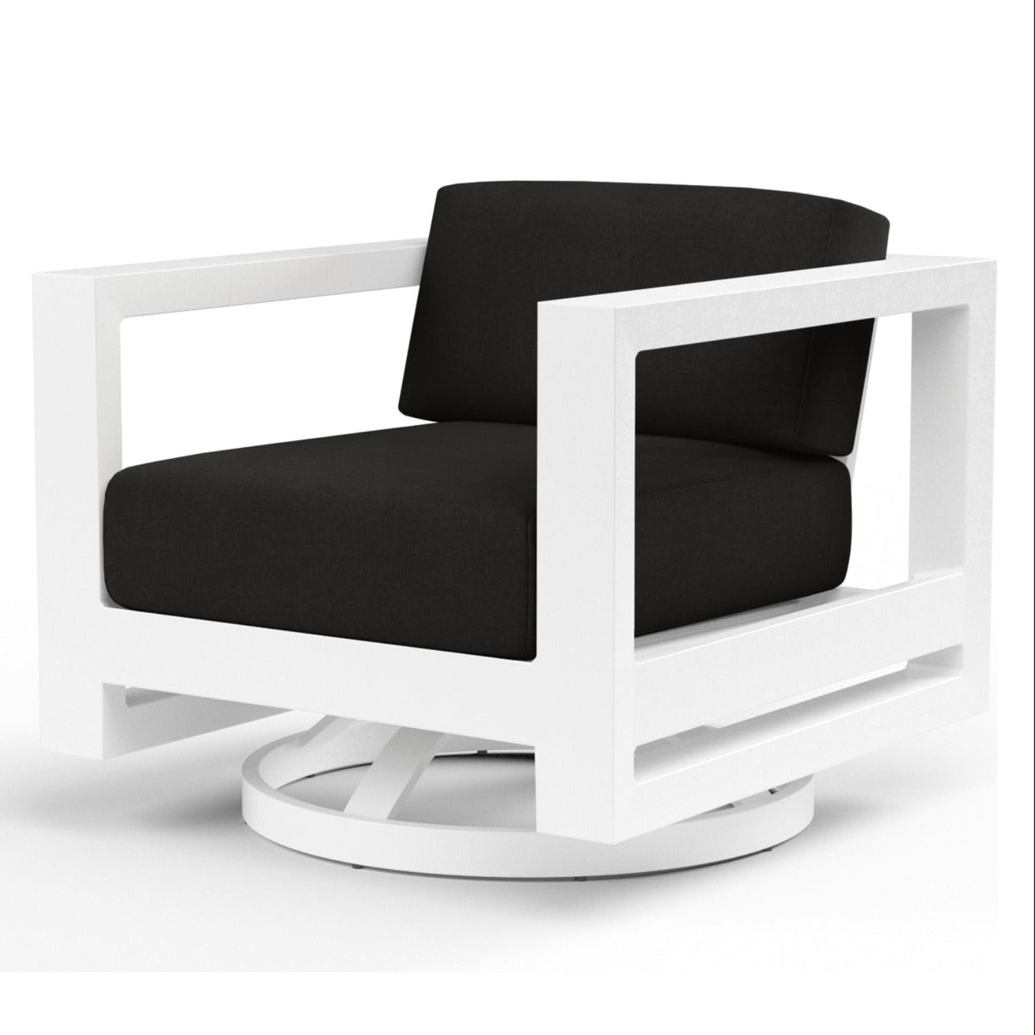 Sunset West Newport Spectrum Carbon Outdoor Swivel Club Chair