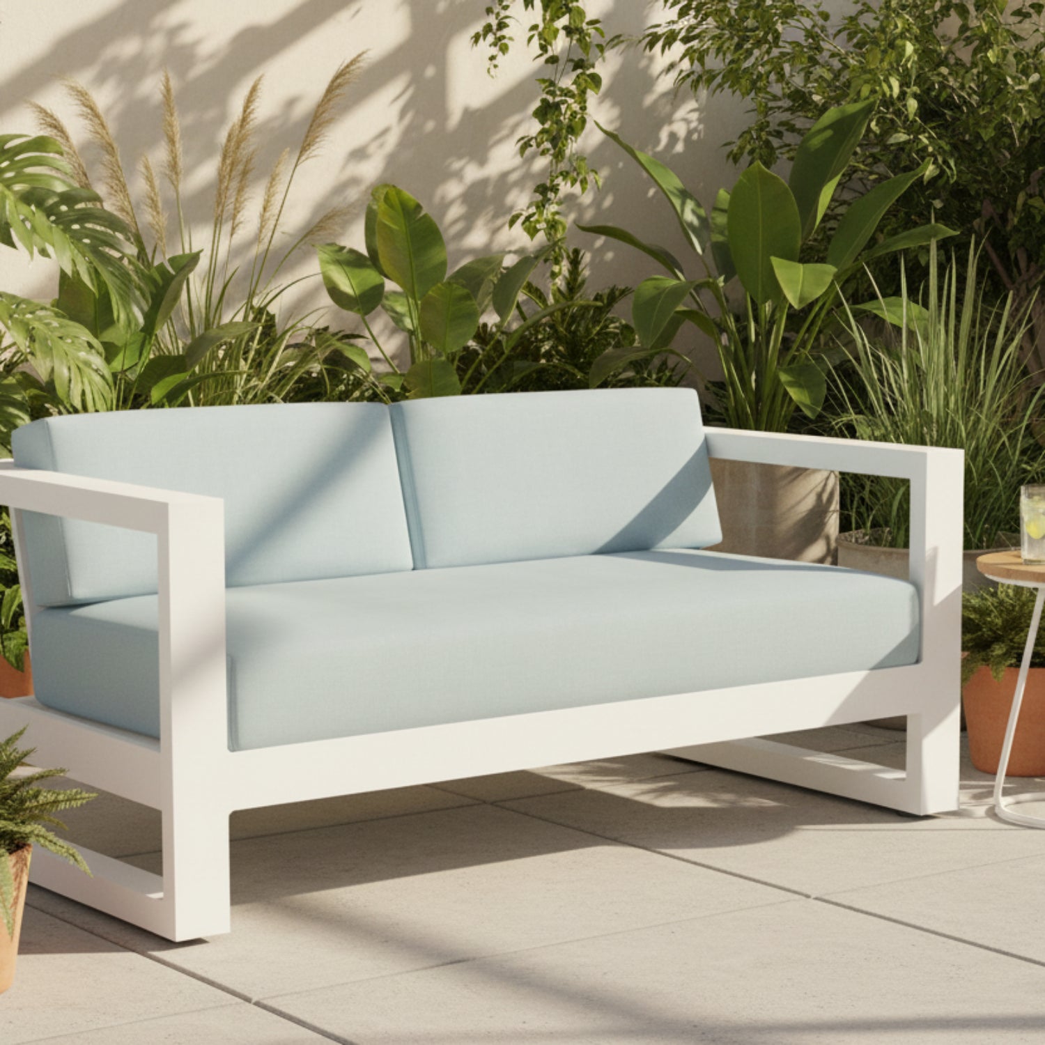 Sunset West Newport Canvas Skyline Outdoor Loveseat