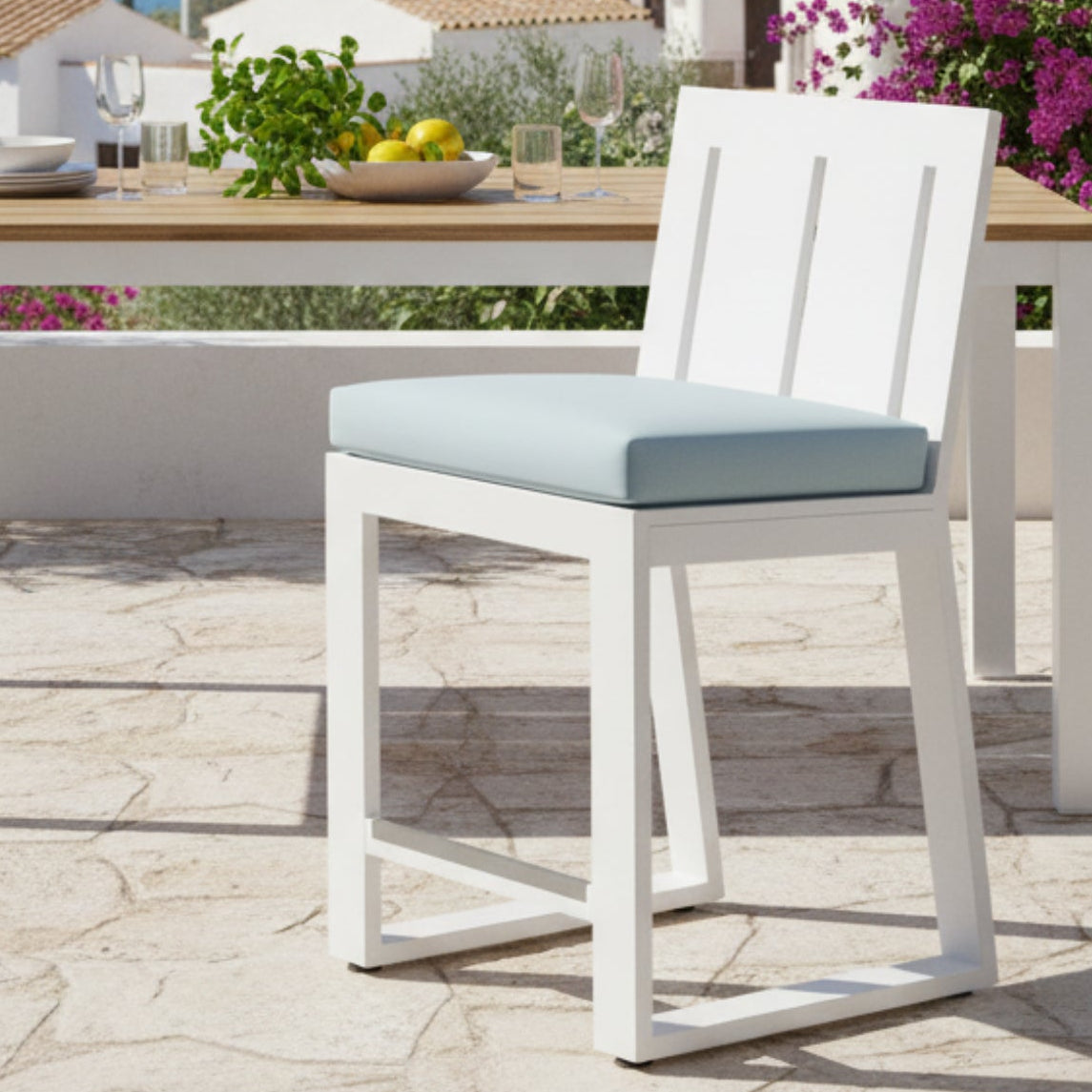 Sunset West Newport Canvas Skyline Outdoor Barstool Set of 2