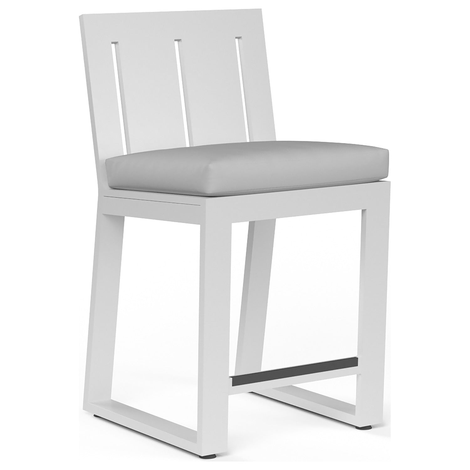 Sunset West Newport Cast Silver Outdoor Barstool Set of 2