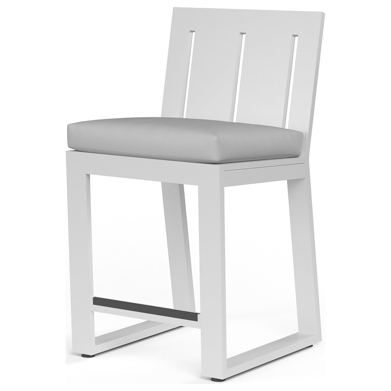 Sunset West Newport Cast Silver Outdoor Barstool Set of 2