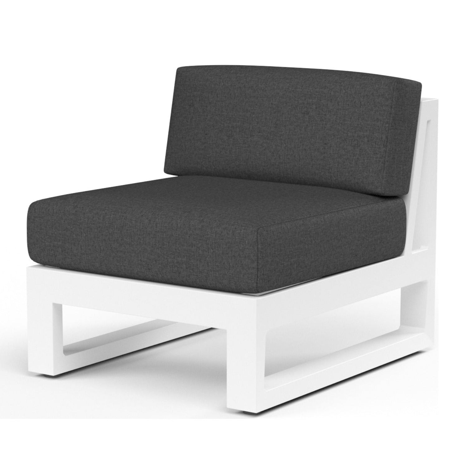 Sunset West Newport Spectrum Carbon Outdoor Armless Club Chair