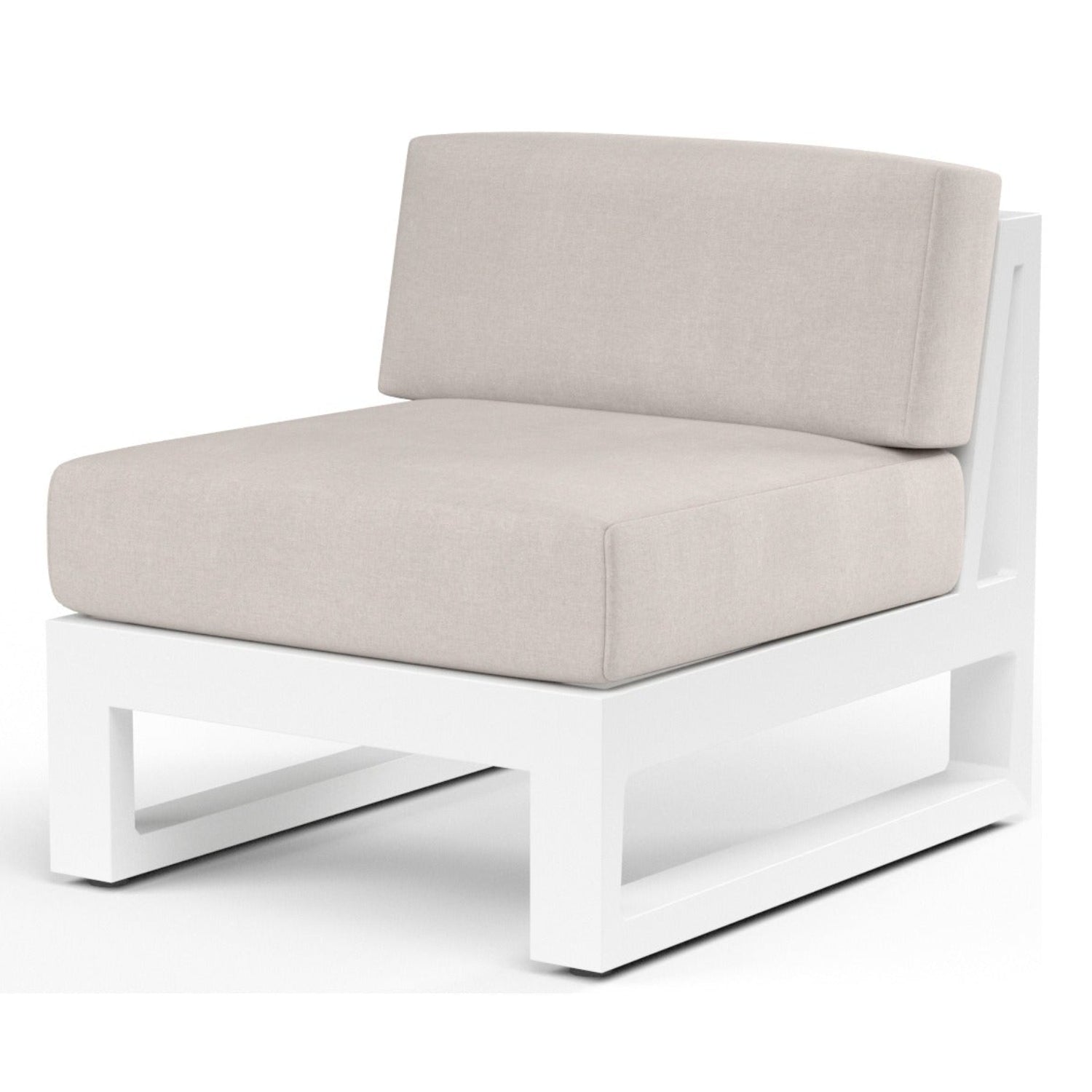 Sunset West Newport Canvas Natural Outdoor Armless Club Chair