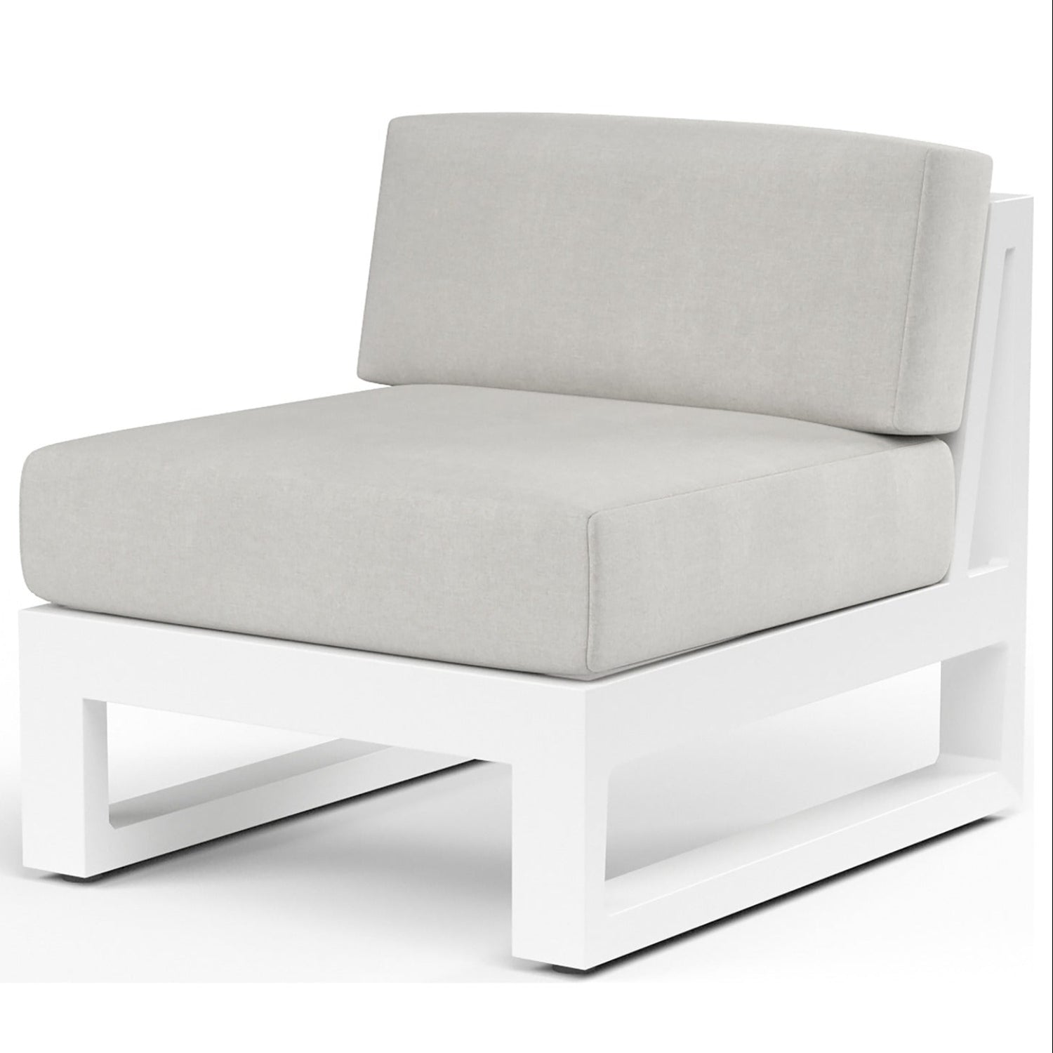 Sunset West Newport Cast Silver Outdoor Armless Club Chair