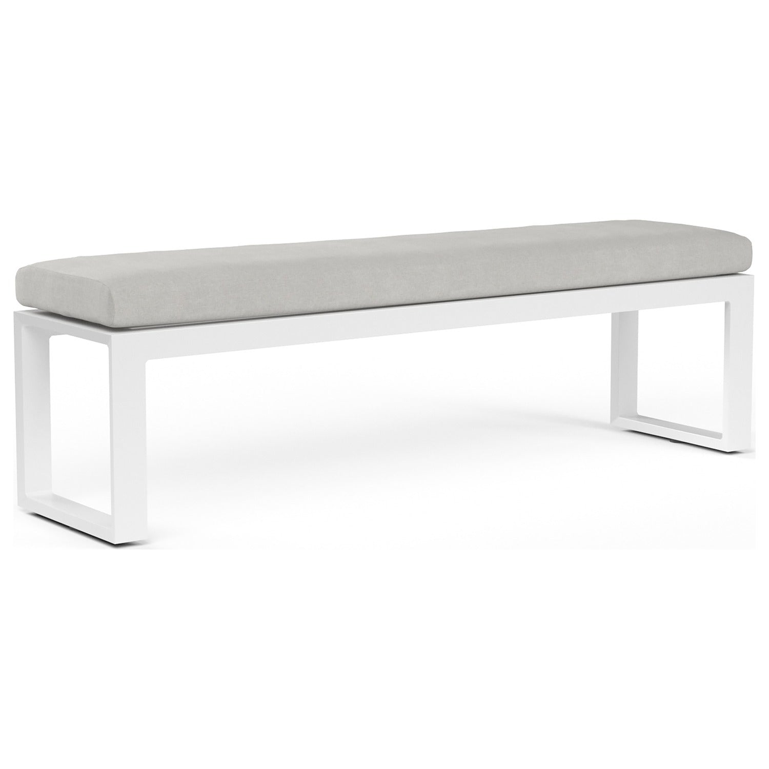 Sunset West Newport Cast Silver Outdoor Dining Bench
