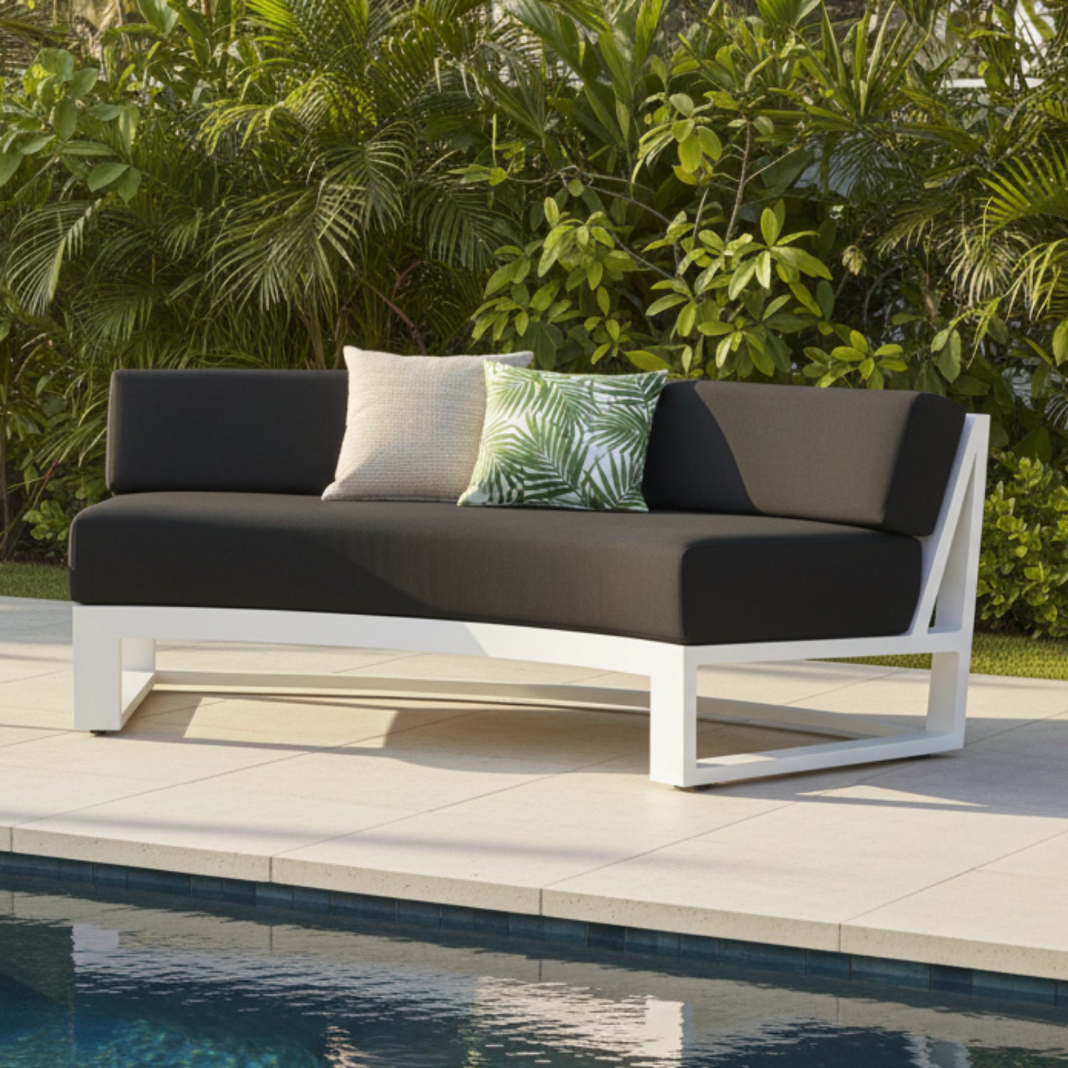 Sunset West Newport Curved Spectrum Carbon Curved Outdoor Sofa