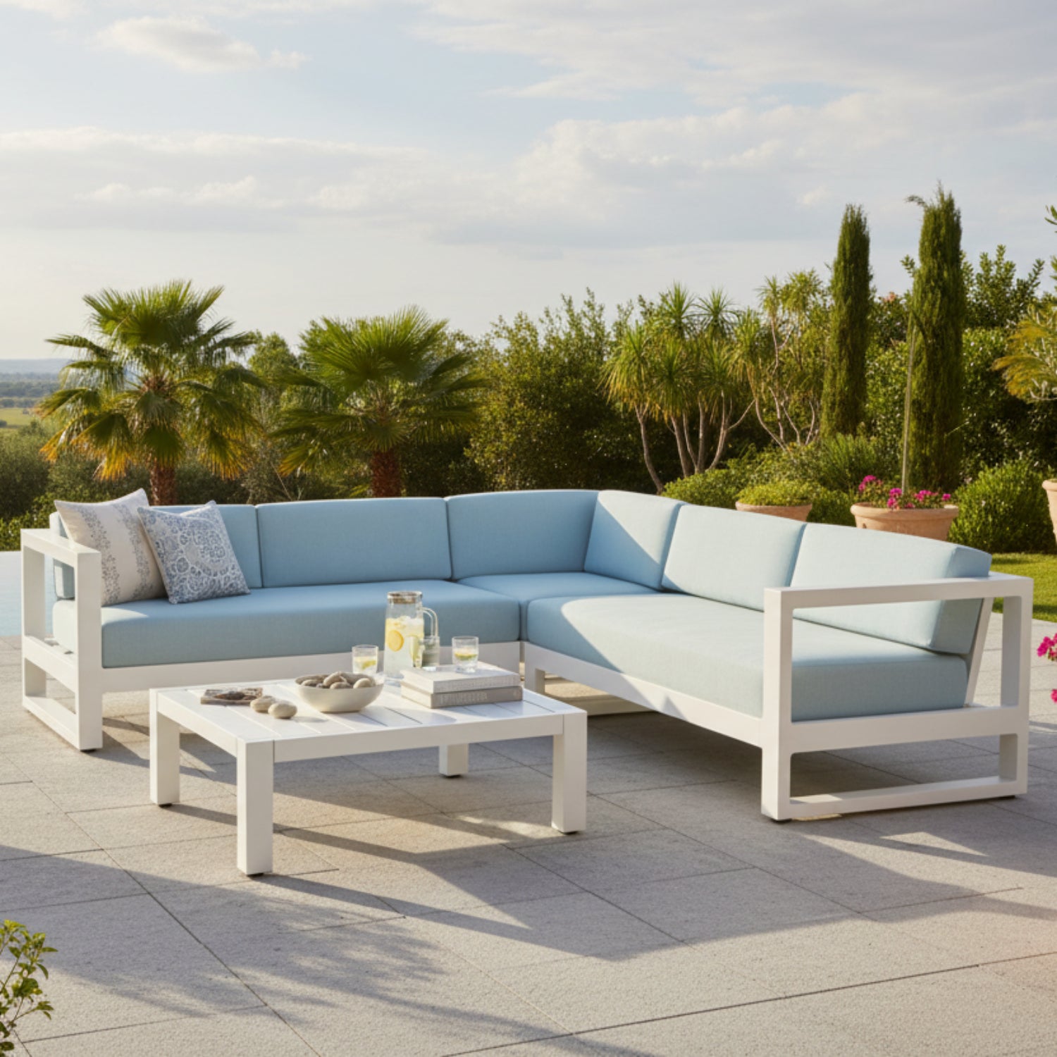 Sunset West Newport Canvas Skyline Outdoor Sectional