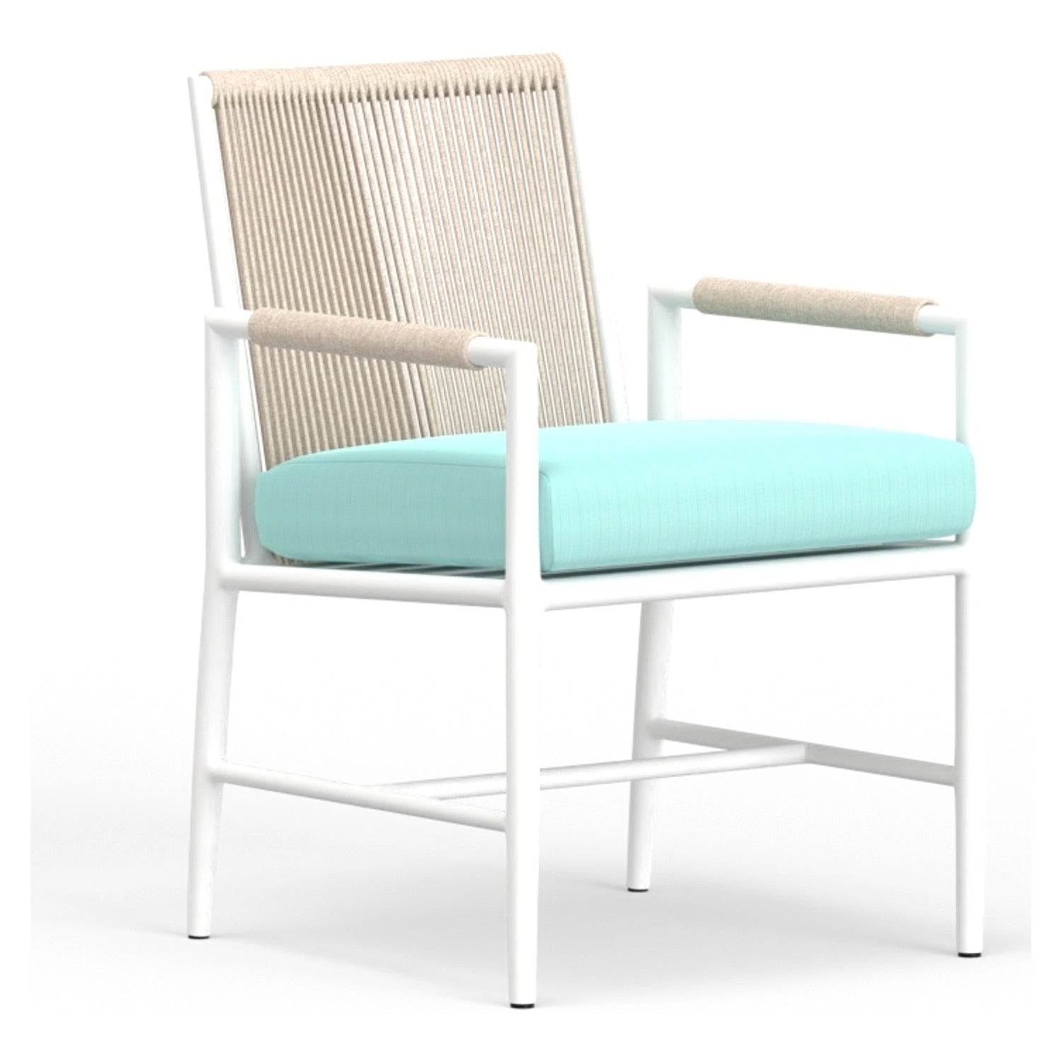 Sunset West Sabbia Dupione Celeste Outdoor Dining Chair Set of 2