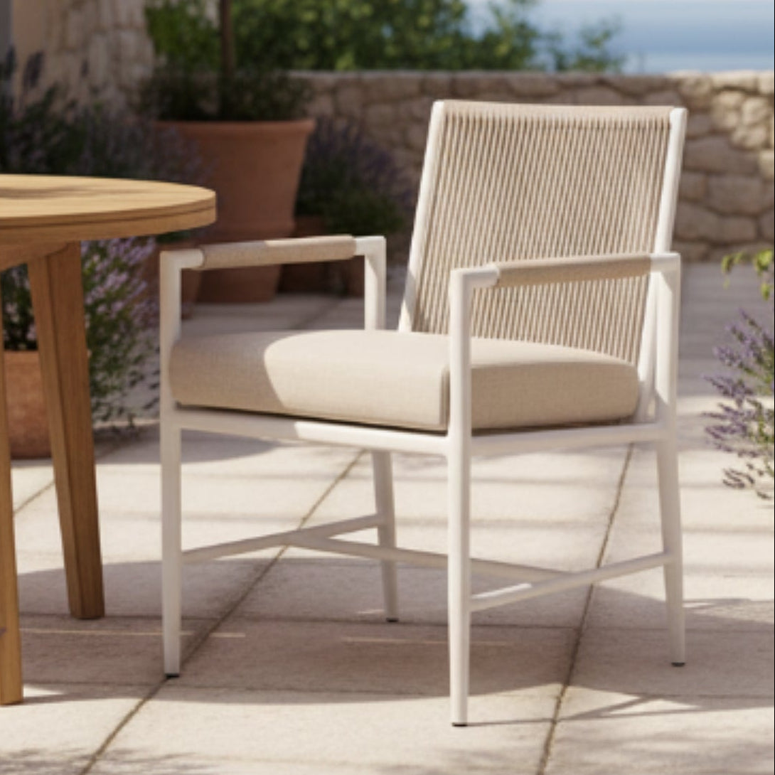 Sunset West Sabbia Echo Ash Outdoor Dining Chair Set of 2