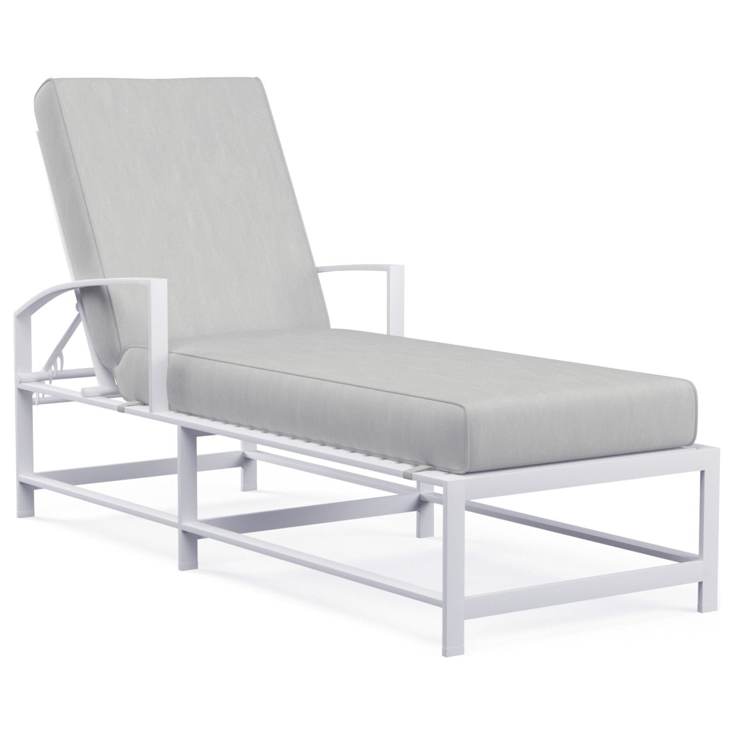 Sunset West Bristol Canvas Granite w/Self Welt Outdoor Chaise