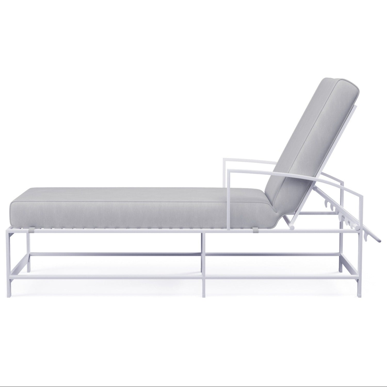 Sunset West Bristol Canvas Granite w/Self Welt Outdoor Chaise