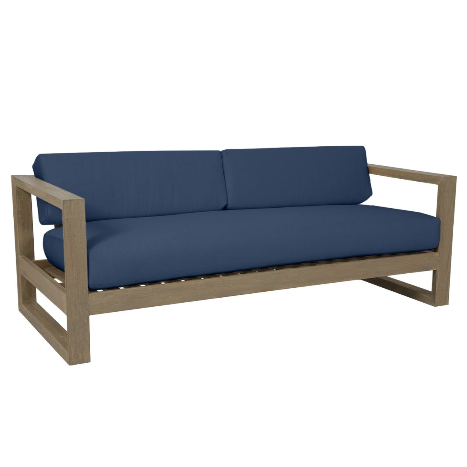 Sunset West Coastal Teak Spectrum Indigo Outdoor Sofa