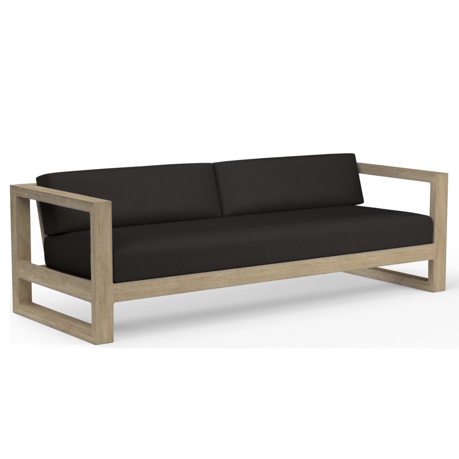 Sunset West Coastal Teak Spectrum Carbon Outdoor Sofa