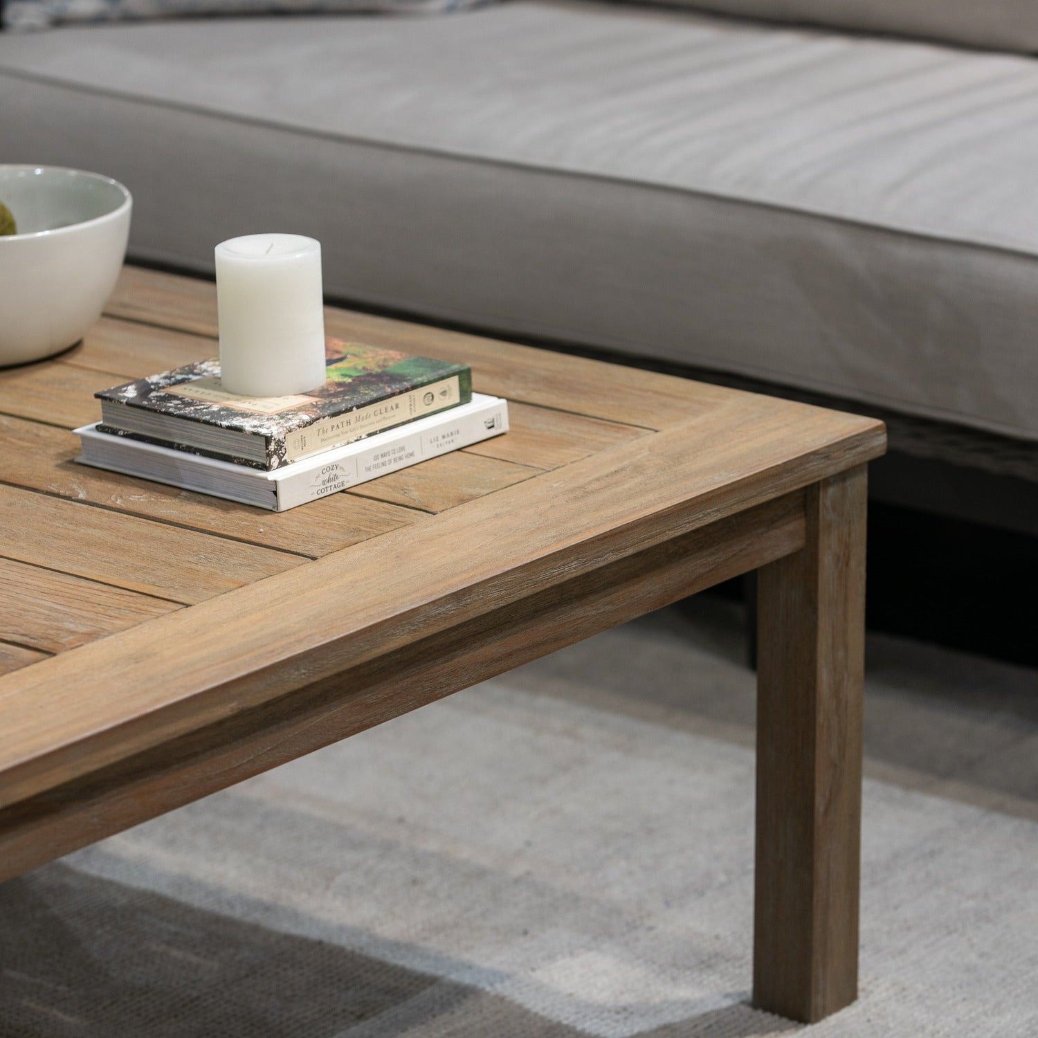 Sunset West Coastal Teak Rectangular Outdoor Coffee Table