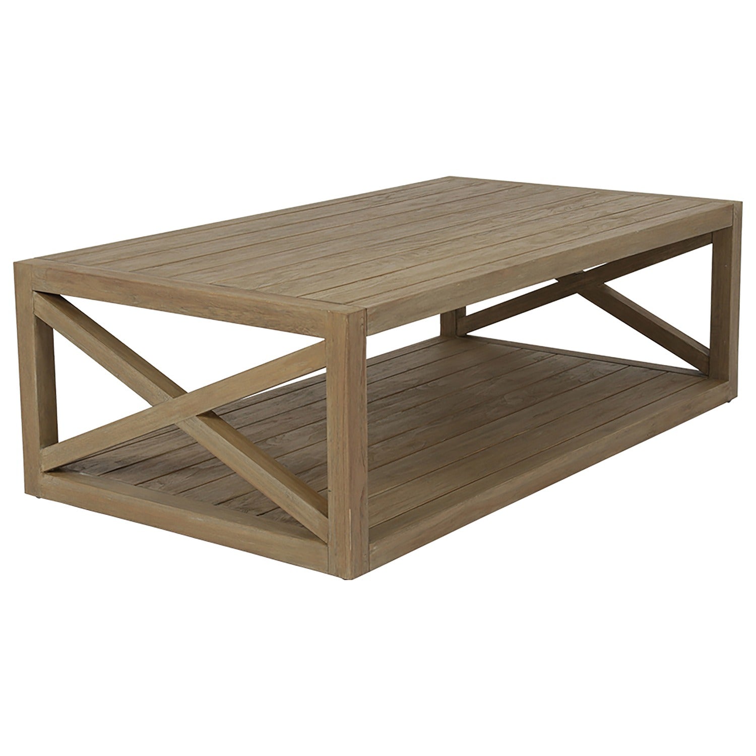 Sunset West Coastal Teak X Outdoor Coffee Table