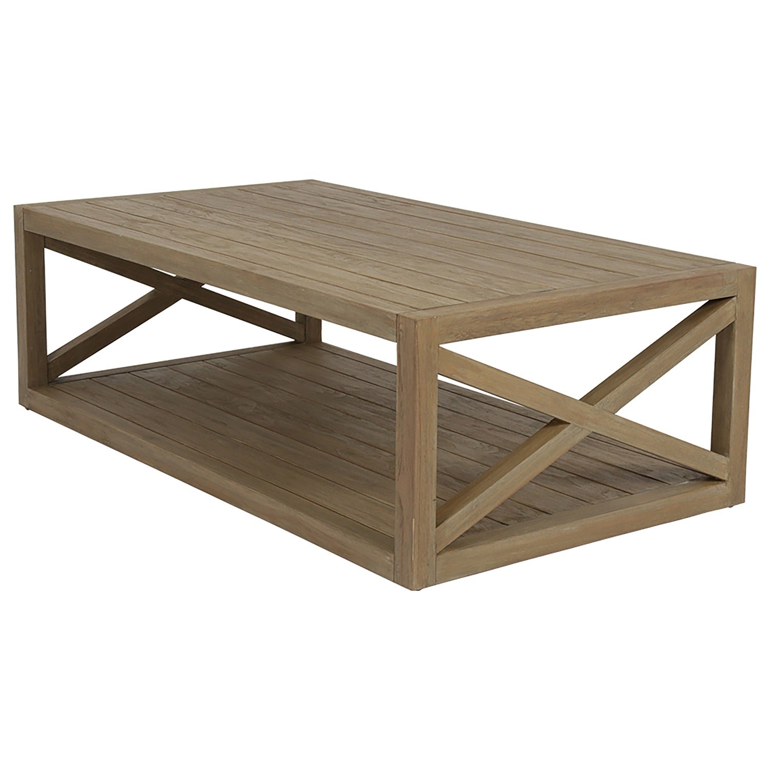 Sunset West Coastal Teak X Outdoor Coffee Table