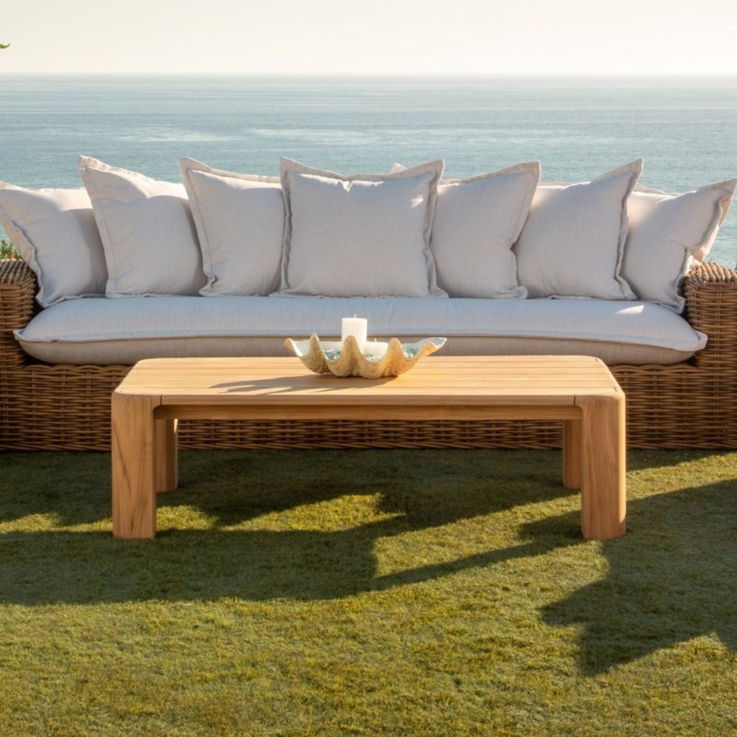 Sunset West Natural Teak Outdoor Coffee Table
