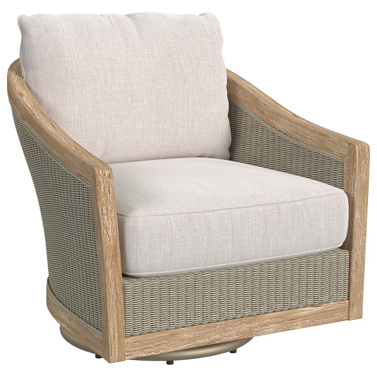 Sunset West Cambria Canvas w/Self Welt Outdoor Swivel Club Chair