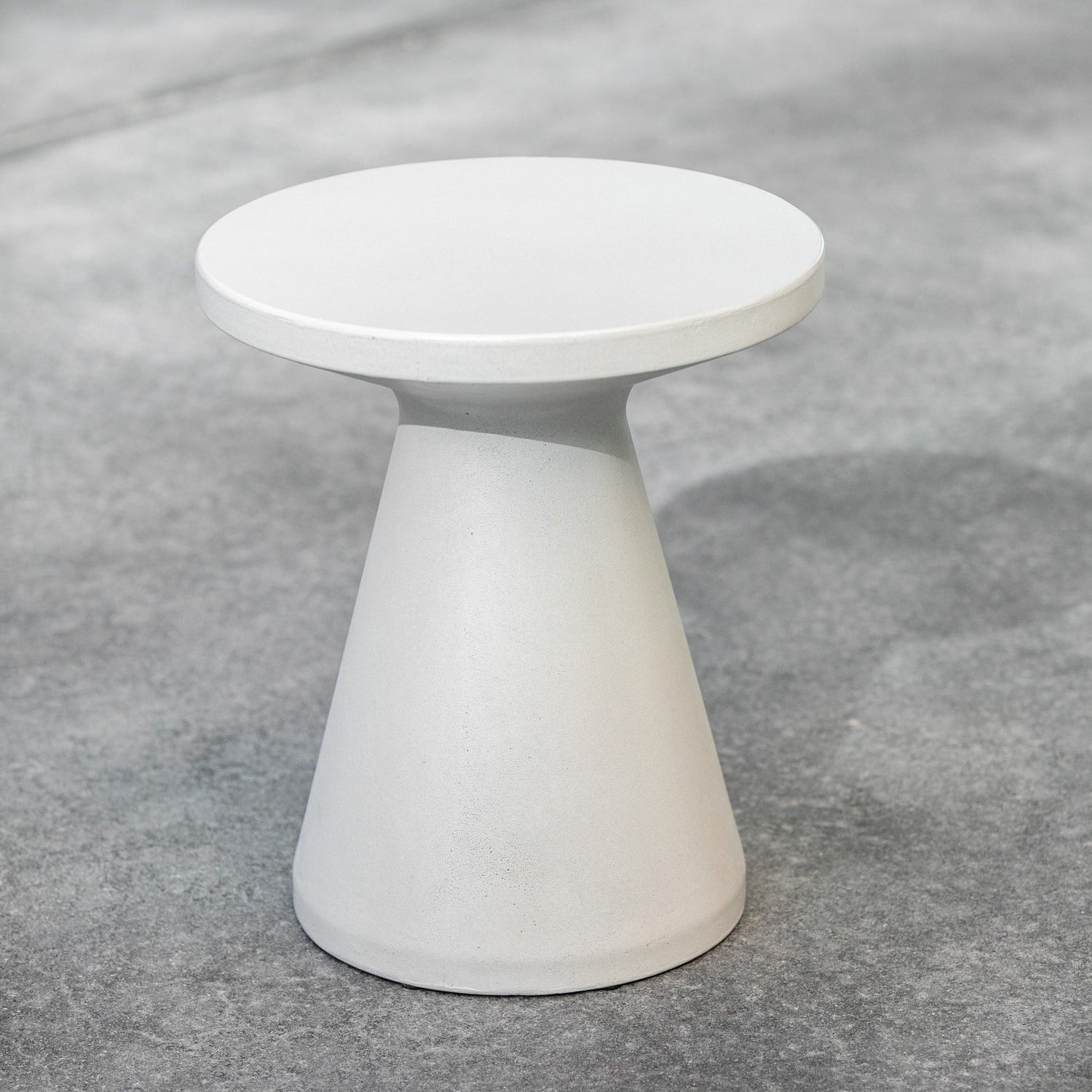 Sunset West GRC Bone Round Outdoor End Table Set of 2