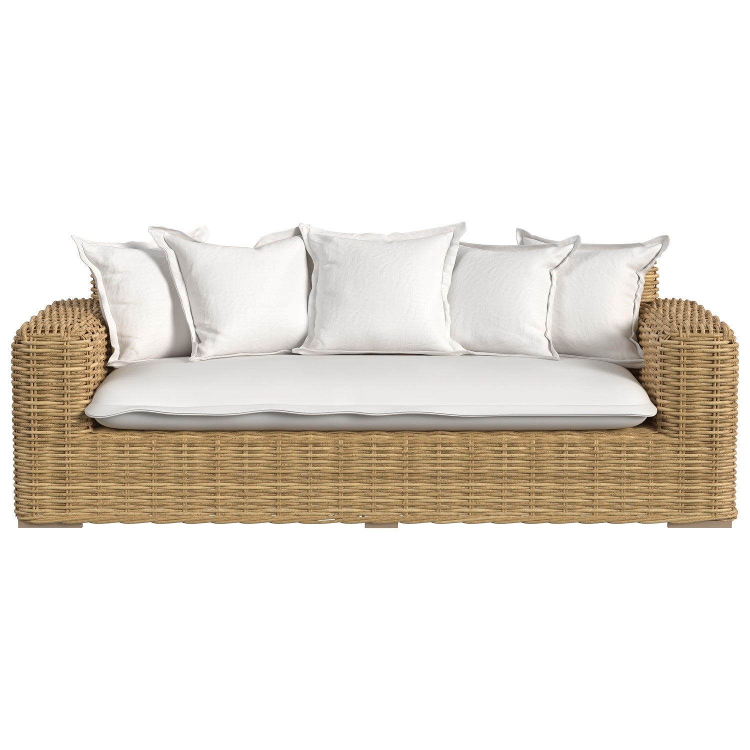 Sunset West Playa Soothe Pearl w/Flange Welt Outdoor Loveseat