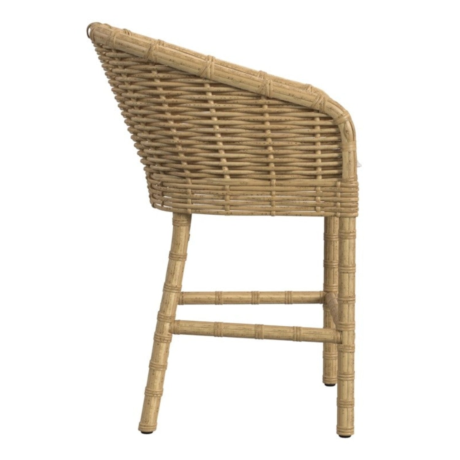 Sunset West Playa Soothe Pearl w/Flange Welt Outdoor Barstool Set of 2