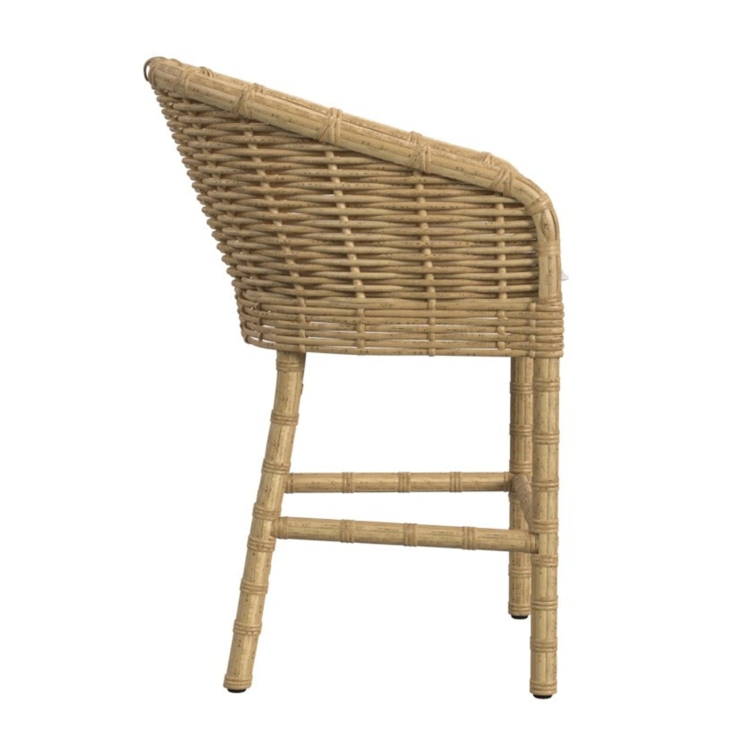 Sunset West Playa Soothe Pearl w/Flange Welt Outdoor Counter Stool Set of 2